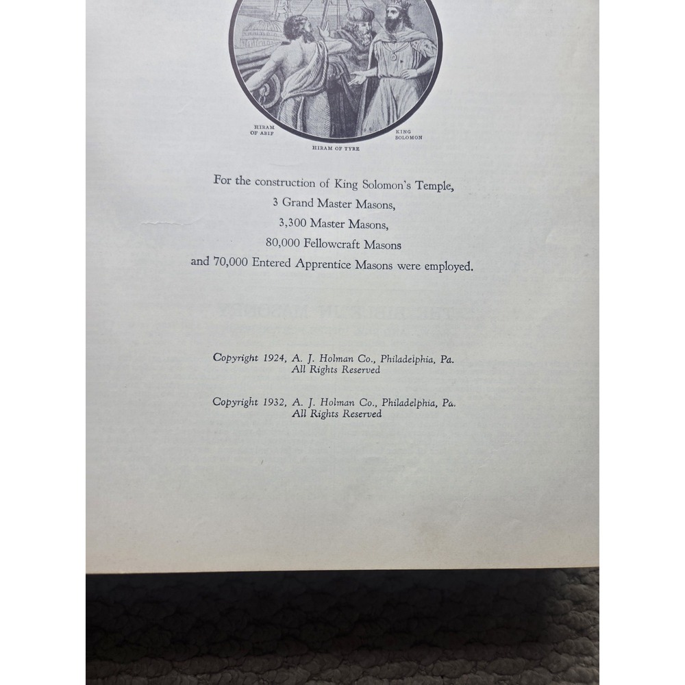 Large Masonic Edition Holy Bible 1932 A.J. Holman Co. 1200+ Pages - Picture 14 of 16